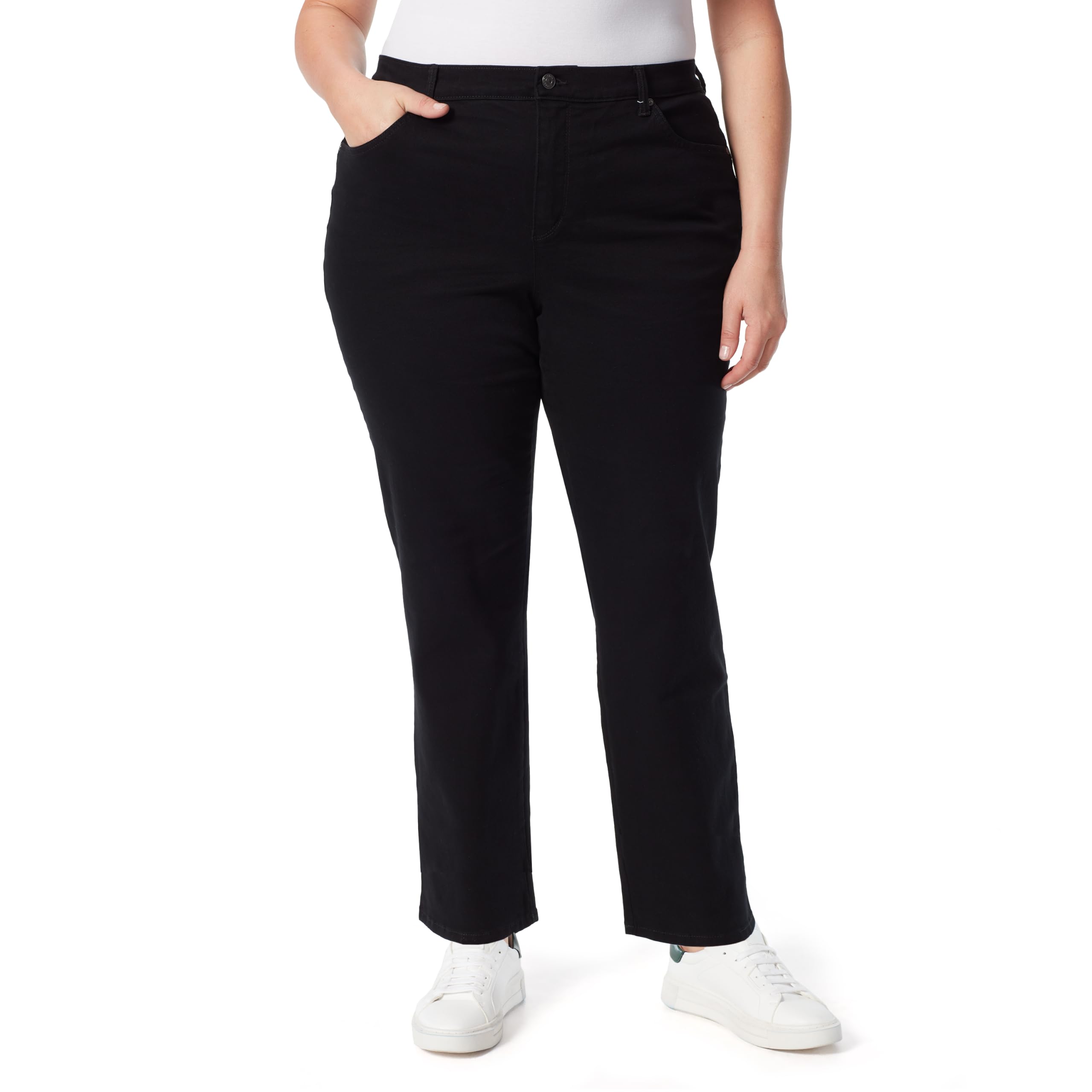 Gloria Vanderbilt Womens Amanda Classic High Rise Tapered Jean Plus Size