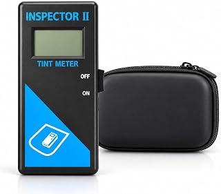 Digital Window Tint Meter, ±2% Accuracy, Solar Film Meter with Auto Calibration, 0–100% Range VLT Tester, Professional Tint Tool for Auto Shops & Vehicle Inspection & Personal Checks (Black & Blue)