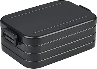 Mepal Lunch Box Midi - Lunch Box To Go - For 2 Sandwiches or 4 Slices of Bread - Snack & Lunch - Lunch Box Adults - Nordic black