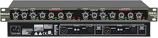 MICNAUX Audio Compressor, Professional Dual-Channel Black Dynamic Processor with Noise Gate & Sidechain Insert for Studio, Live & Streaming – 1U Rackmount, XLR/TRS Inputs