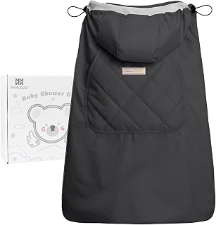 Bebear Winter Cover for Baby Carrier Warm Universal Hoodie Baby Carrier Cover for All Seasons, Dark Grey