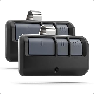 ZONIQ 2-Pack Garage Door Opener Remote for LiftMaster Chamberlain Craftsman (1993-Present) - 3-Button Visor Model, 120ft Long Range, Stainless Steel Clip, 893MAX 371LM 971LM 81LM Compatible, Universal