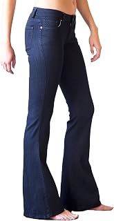 MIA & MOSS Women's Mid-Rise Flare Bell Bottom Jean