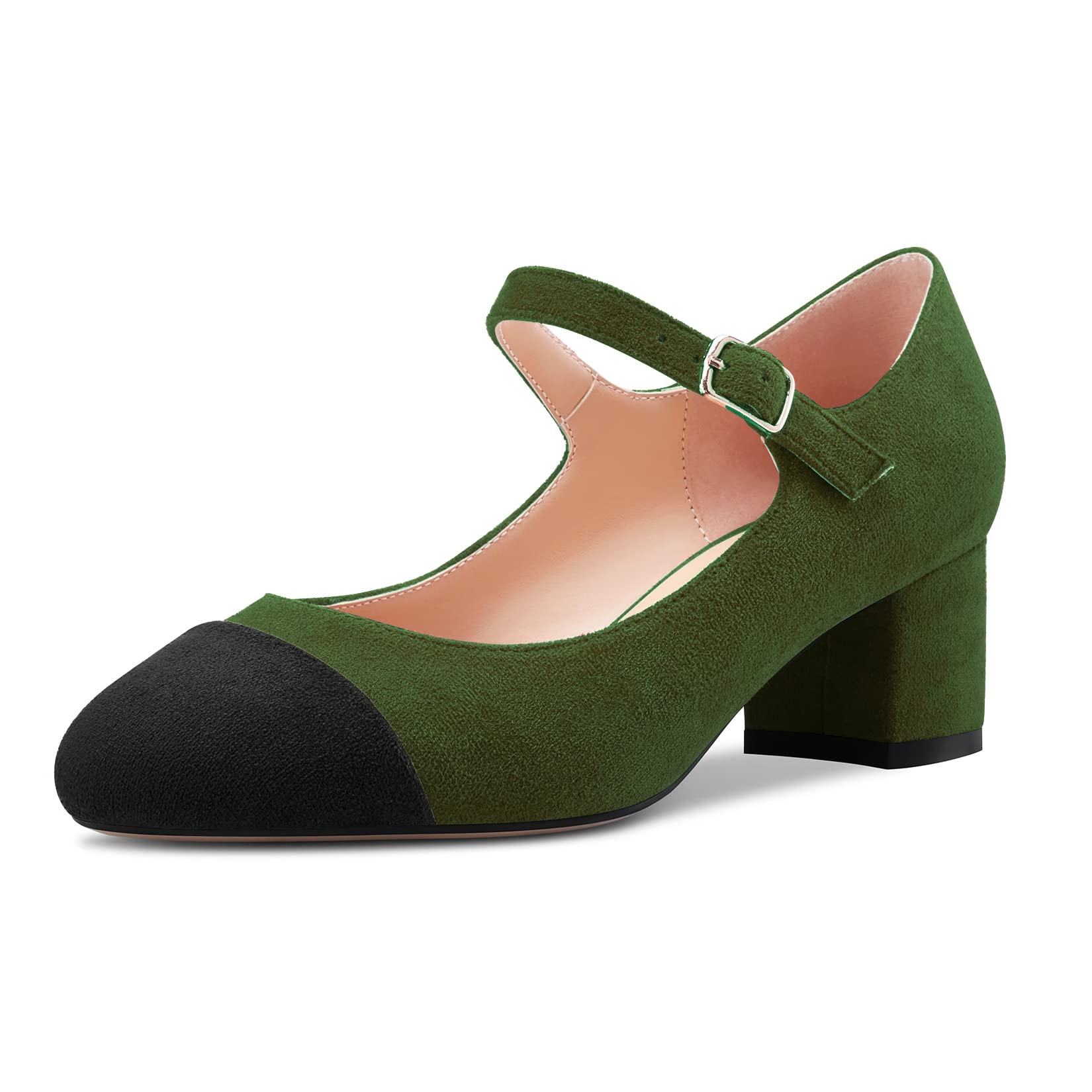 Castamere Women's Chunky Mid Width Round Heel Pointed Mary Jane Pumps Wedding Of