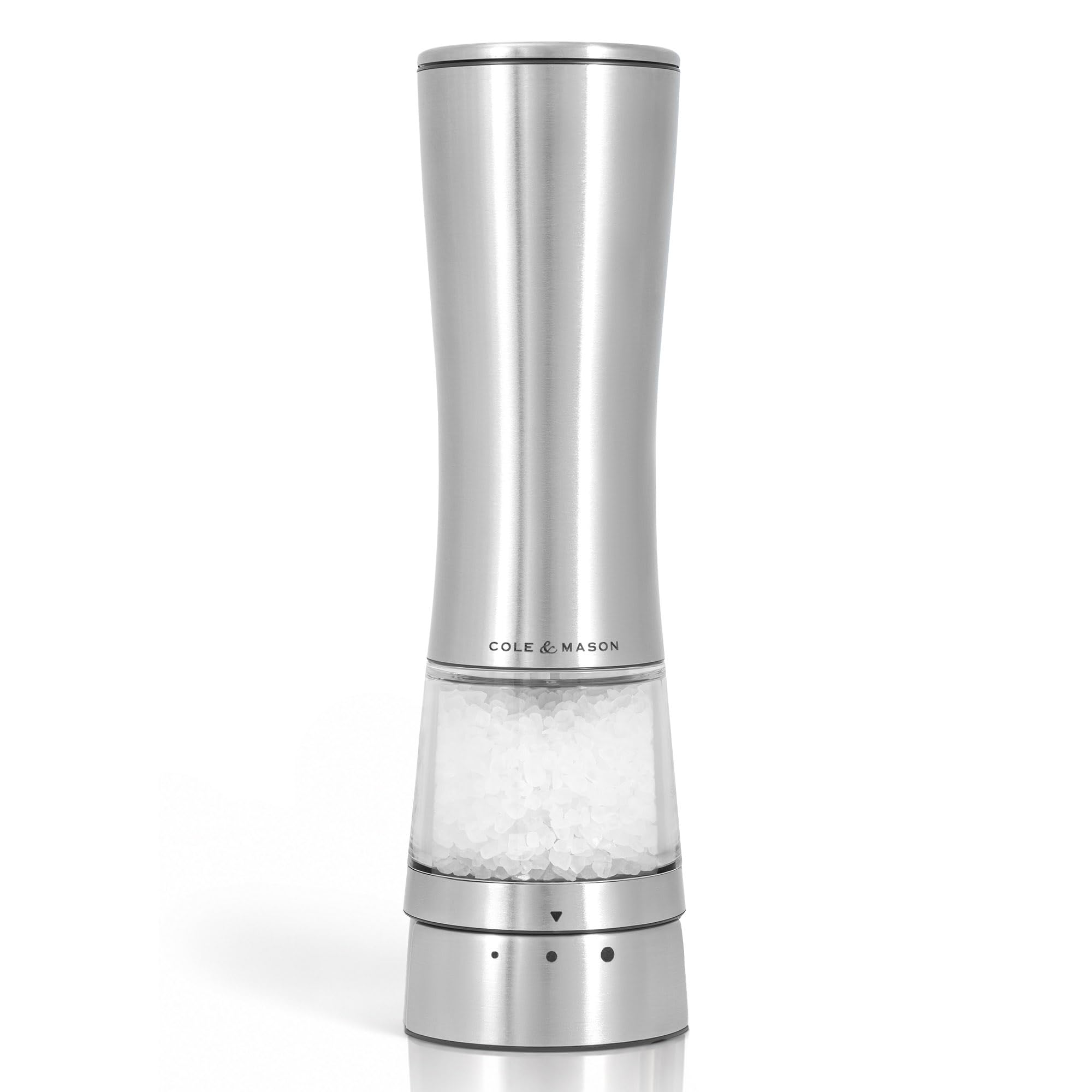 Cole & Mason Derwent Stainless Steel Electric USB Salt Mill 7.5"
