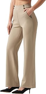 Willit womens dress pants wide leg pants women work pants stretch high waist work pants casual work pants pockets small/regular/large