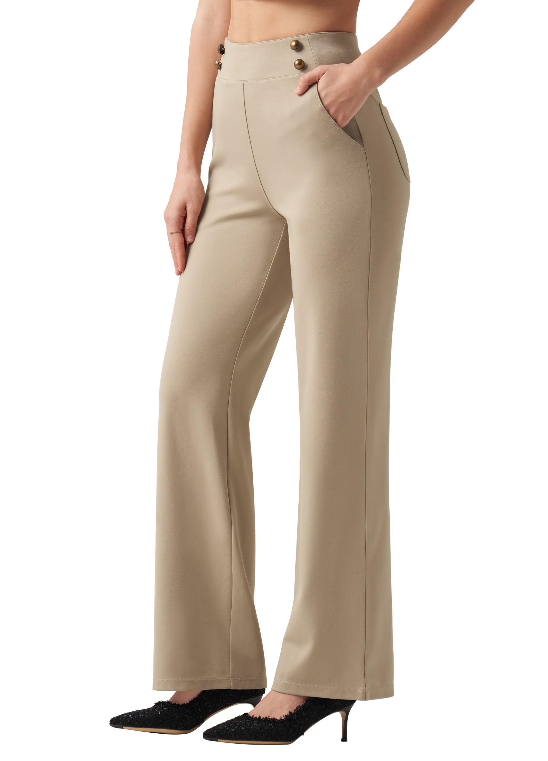 Willit womens dress pants wide leg pants women work pants stretch high waist wor