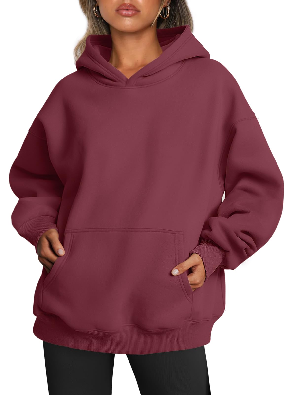 Trendy Queen Women's Oversized Fleece Hoodie Long Sleeve Pullover Autumn Outfits