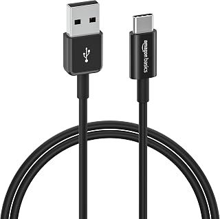 Amazon Basics USB-A to USB-C Fast Charger Cable, USB 2.0, 480Mbps Speed, USB-IF Certified, for Apple iPhone 16/15, iPad, Samsung Galaxy, Tablets, Laptops, 0.9 m, Black