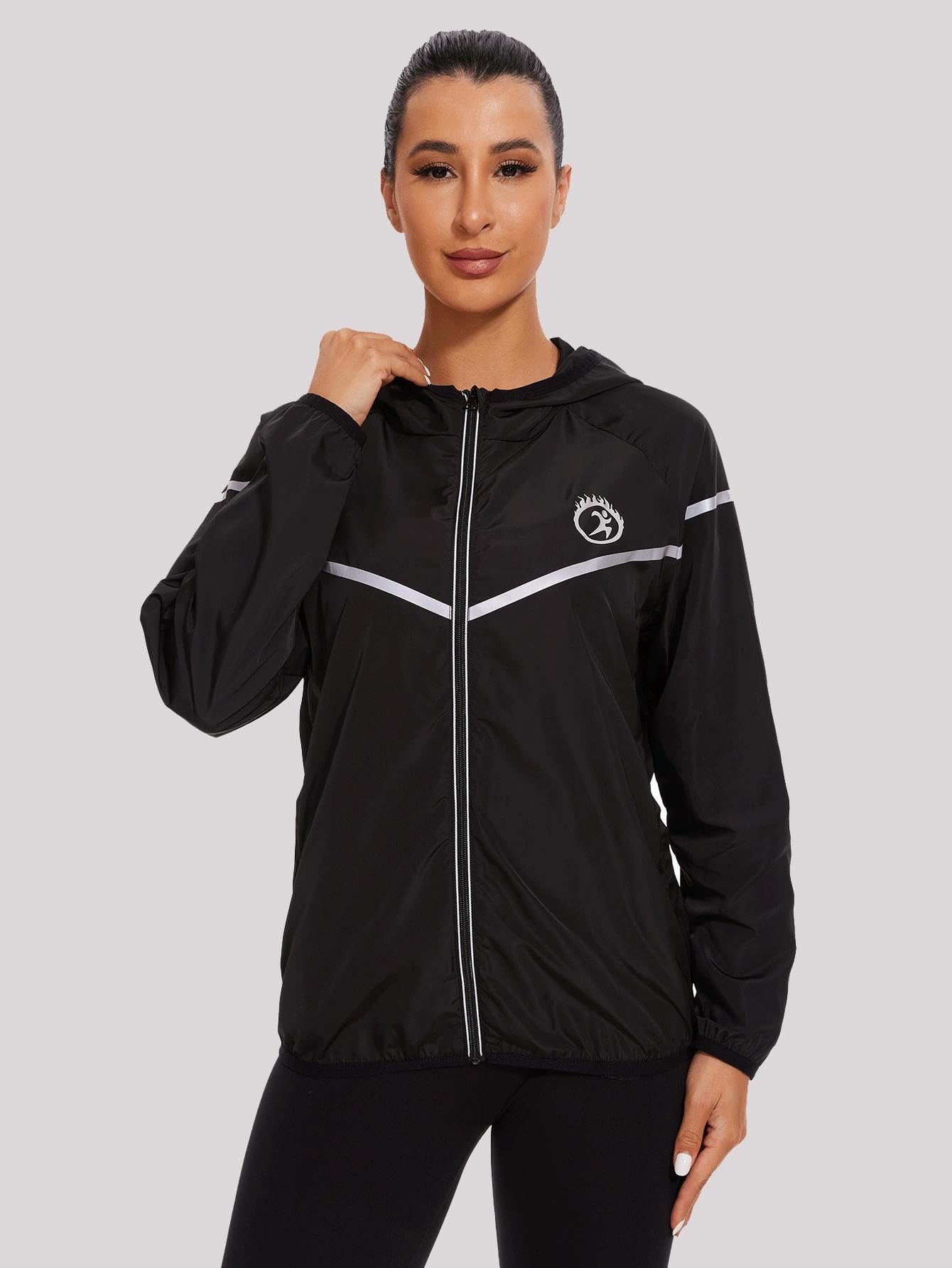 Waterproof Rain Jacket for Women with Hood Lightweight Windproof Travel Jacket w