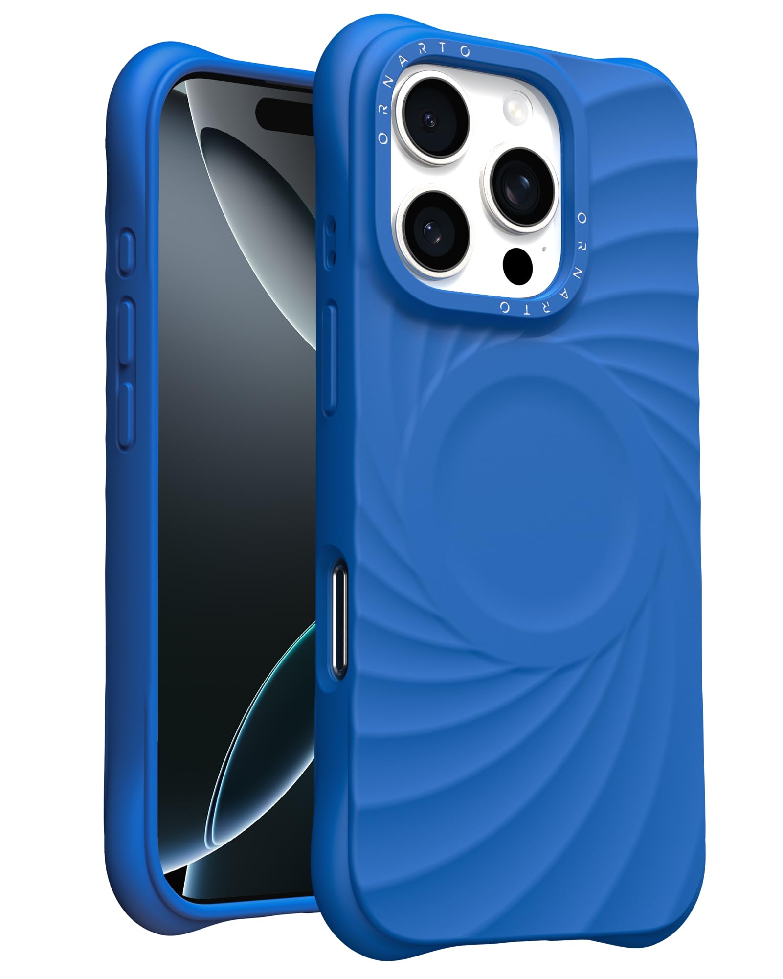 ORNARTO VORTUXE Cover for iPhone 16 Pro Max [2X Military Grade Protection/Wavy T