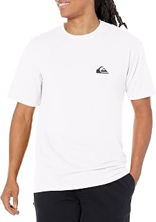 Quiksilver Men's Solid Streak Short Sleeve Rashuguard UPF 50 Sun Protection Surf Shirt Rash Guard Shirt