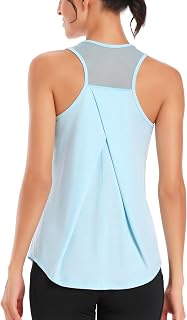 Women's Gym Top Sleeveless Mesh Yoga Running Athletic Shirts