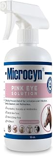 Microcyn Pink Eye Solution for Livestock – Gentle Eye Care Formula Supports Relief & Soothing Irritations – 16 oz