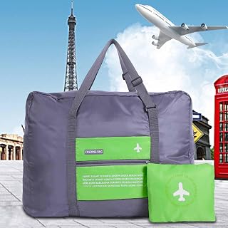 Travel Duffel Bag for Men Women Tote Carry On Luggage Bag Spirit Airline Personal Items Foldable Weekender Overnight Bag, green