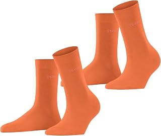 ESPRIT Women's Uni 2-Pack Breathable Cotton Socks