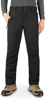 33,000ft Men's Waterproof Softshell Trousers Warm Fleece Lined Ski Pants
