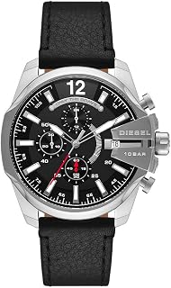 Diesel Baby Chief Watch for Men, Quartz Chronograph Movement with Stainless Steel, Fabric Or Leather Strap