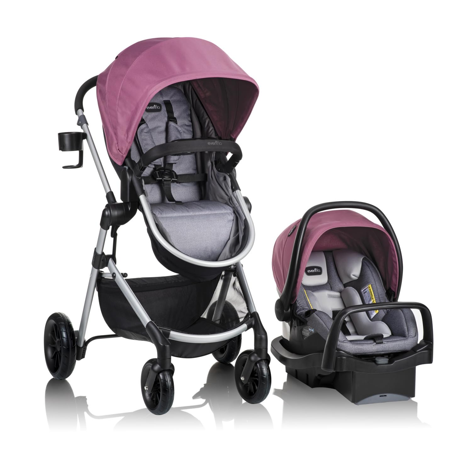 Evenflo Pivot Modular Travel System w/LiteMax Preemie and Infant Car Seat | 6 Mo