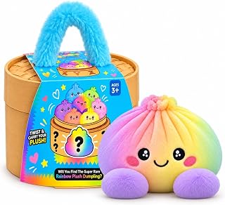 Kouipoie Dumpling Plush Blind Box,Squishy Plush Toy with Steamer Gift Box，B | Soft Fidget Plush for Kids 6+ Teens & Adults,Christmas Stocking Filler & Collectible Gift.