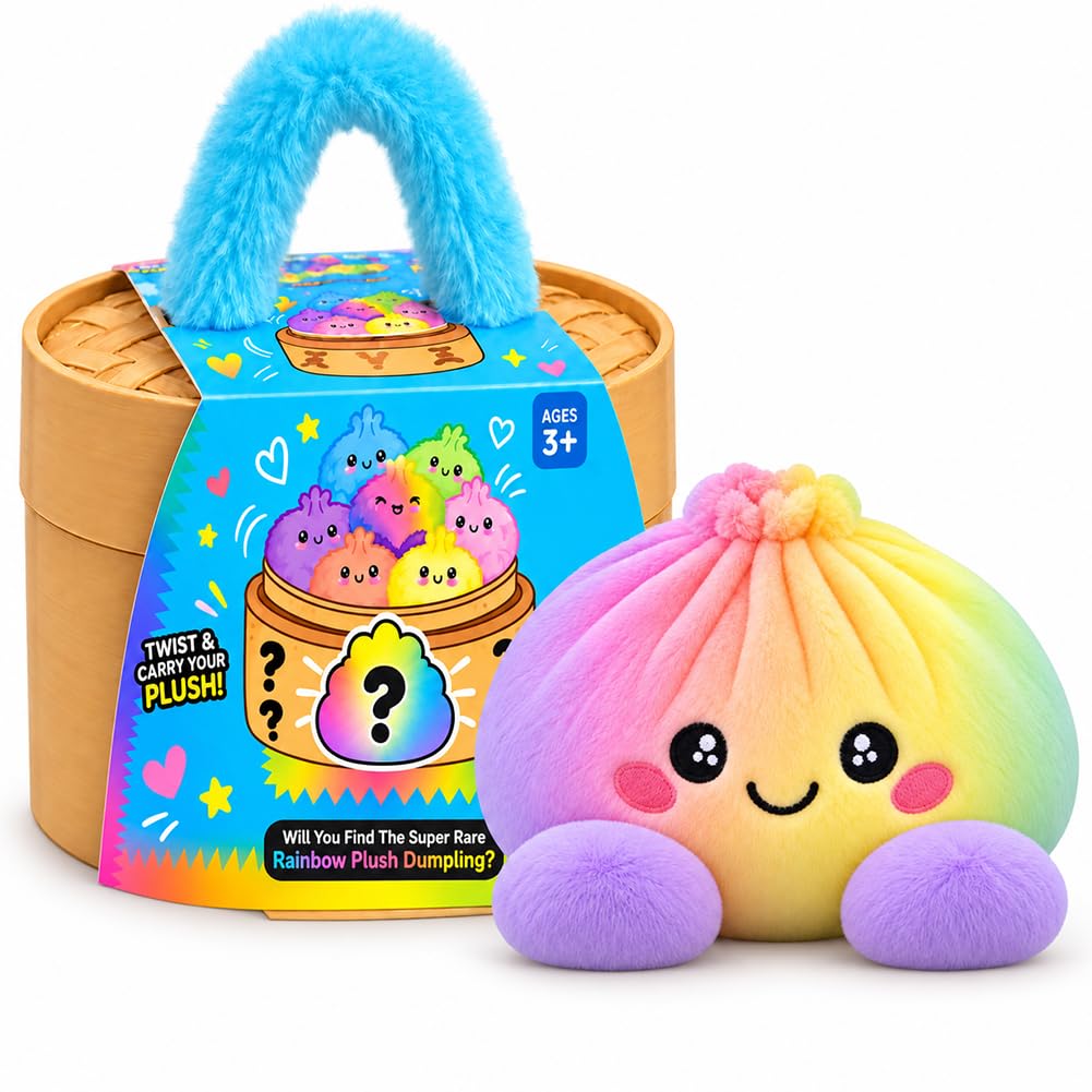 Kouipoie Dumpling Plush Blind Box,Squishy Plush Toy with Steamer Gift Box，B | So