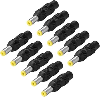uxcell 10pcs DC Power Connector Adapter 5.5mm x 2.1mm Male Plug to 3.5mm x 1.35mm Female Jack Converter for Laptop CCTV Camera Strip Lighting