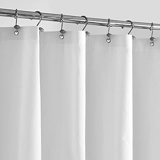 ALYVIA SPRING 48x72 Stall Waterproof Fabric Shower Curtain or Liner White