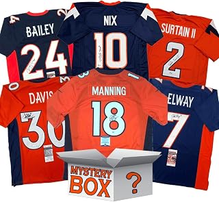 Autographed/Signed Denver Football Jersey Mystery Box with PSA JSA or Beckett COA