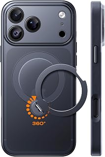 TOCOL for iPhone 18 Pro Max Case with 360° Magnetic Stand, Black | Compatible with MagSafe, Embedded Kickstand, Full Camera Protection, Military Grade Shockproof, Slim Translucent Matte Cover