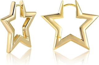 ALEXCRAFT 925 Sterling Silver Hoop Earrings for Women Men Geometric Huggie Hoops Jewelry Gift