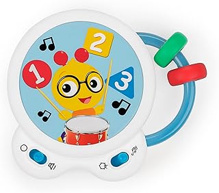 Baby Einstein, Tiny Tempo Tambourine, Musical Toy, Learning Numbers Colours & Shapes - From 3 Months