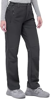 33,000ft Women Hiking Pants Waterproof Fleece Lined Thermal Pants Windproof Warm Softshell Pants Hiking Fishing Ski Snow Pants