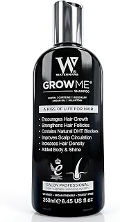 Watermans Grow Me® Hair Growth Shampoo - Not just a Caffeine Shampoo we include Biotin, Argan Oil, Rosemary, Niacinamide. Hair Thickening Treatment for Women & Men with progressed thinning.