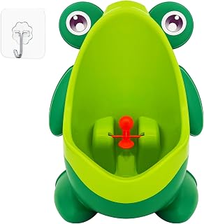 Frog Pee Training,Cute Potty Training Urinal for Boys with Funny Aiming Target,Green Urinals for Toddler Boy