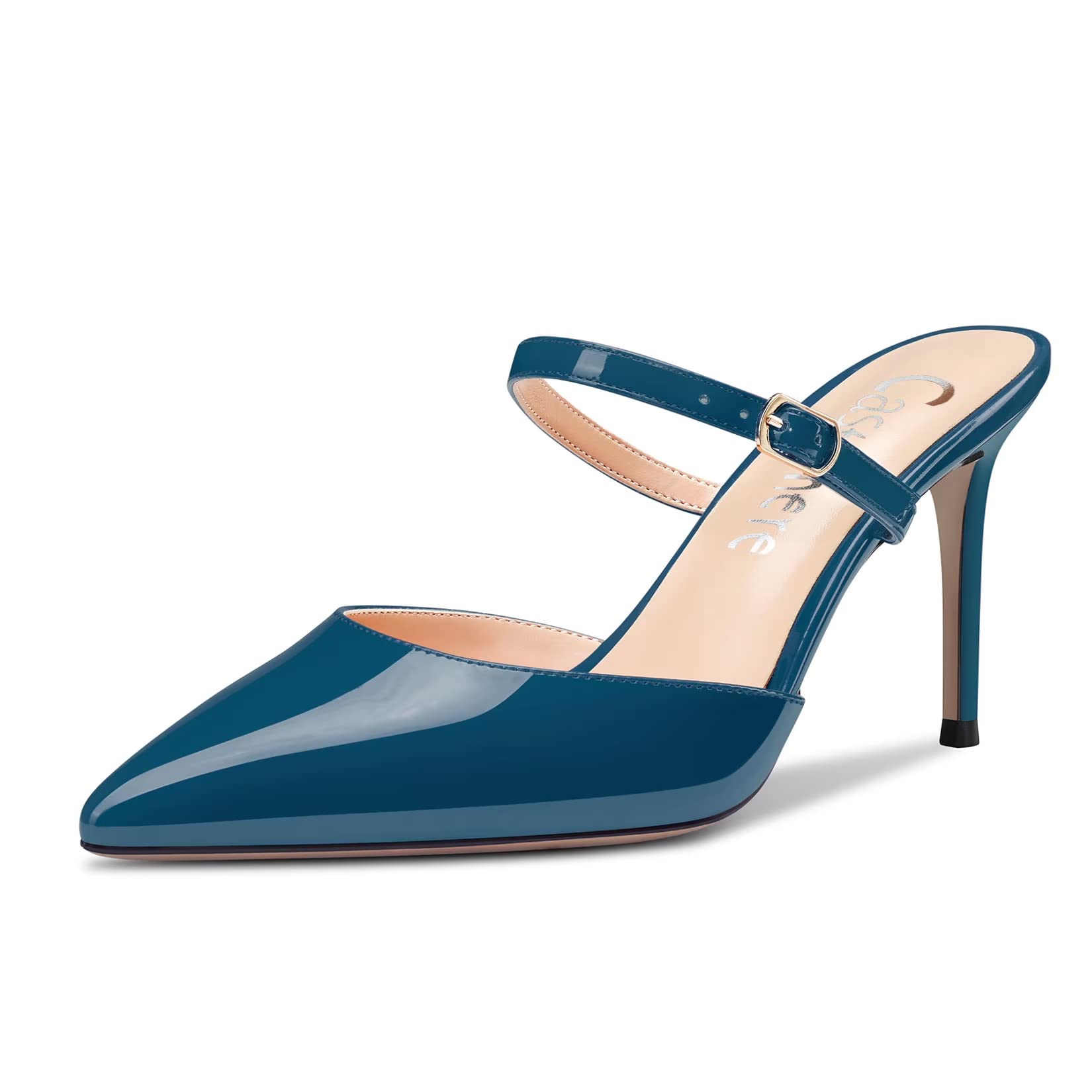Castamere Women's Needle High Heel Pointed Toe Slip-on Slingback Sandals Wedding
