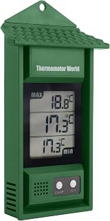 Digital Max Min Thermometer - Monitor Max and Min Temperatures | Handy Greenhouse Thermometer Garden Accessories Easily Wall Mounted Maximum Minimum