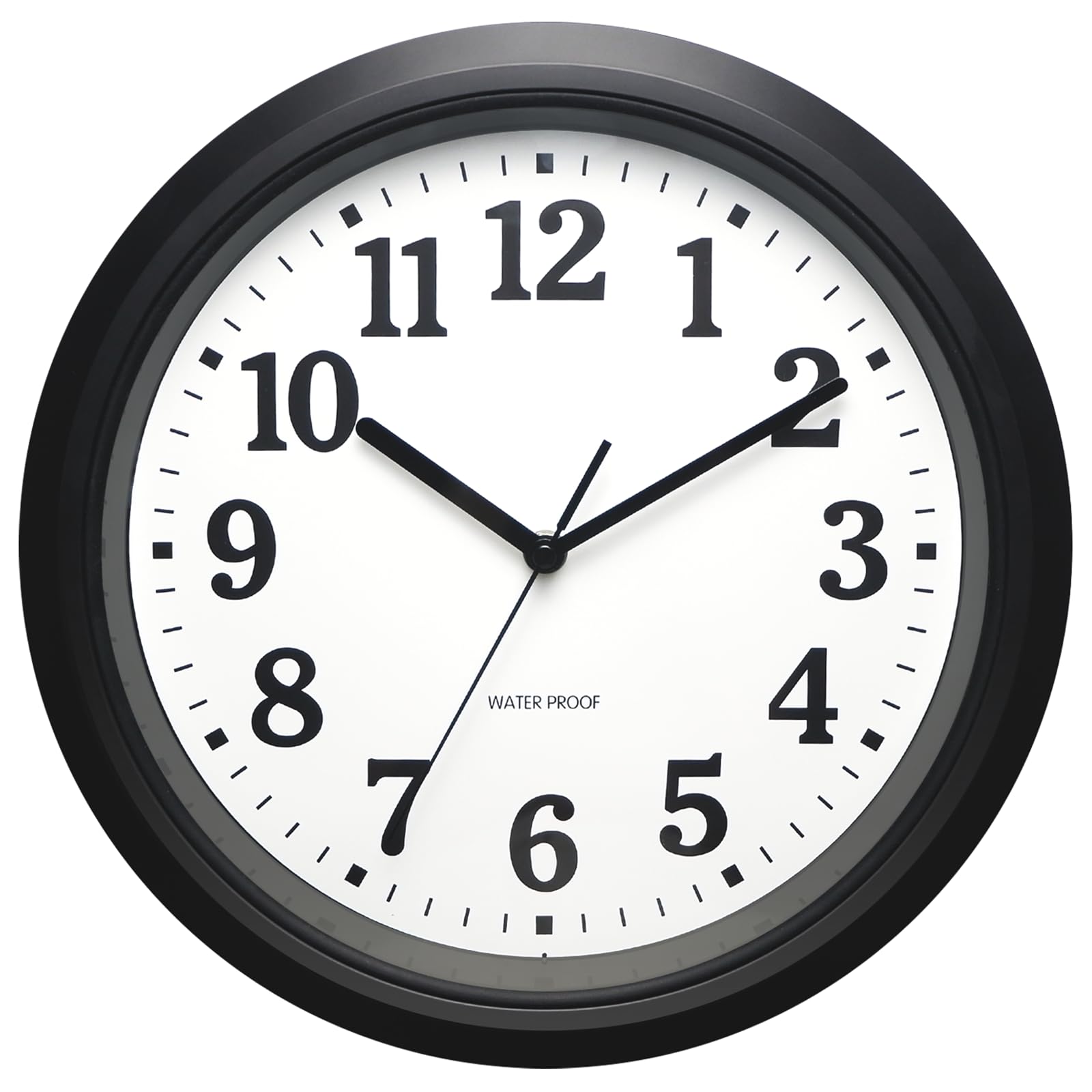 Caysie 12 Inch Sealed Indoor Outdoor Waterproof Wall Clock, Dustproof Silent Non
