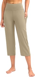 G Gradual Capri Pants for Women High Waist Workout Yoga Pants with Pockets Tummy Control Leggings Crop Straight