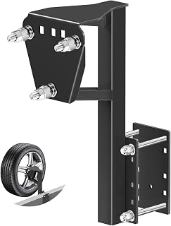Spare Tire Mount for Utility Trailer 3-Nut Design 180 Lbs | Fits Most 4, 5 &amp; 6 Lugs Wheels, Hold 4″,4.25" 4.5″, 4.75″,5.0",5.32" and 5.5″Bolt Patterns, Heavy Duty Spare Tire Carrier