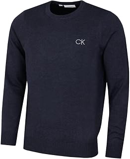 Calvin Klein Mens 2026 Comfort Crew Neck Golf Sweater