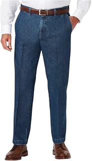 Haggar Casual Classic Fit Denim Trouser Pant-Regular and Big & Tall Sizes Pantalones Informales para Hombre