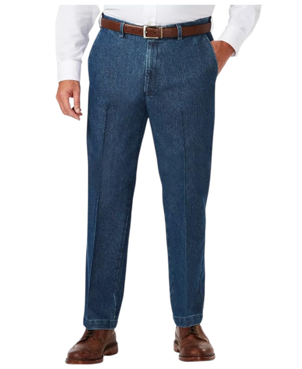 Haggar Casual Classic Fit Denim Trouser Pant-Regular and Big & Tall Sizes Pantal