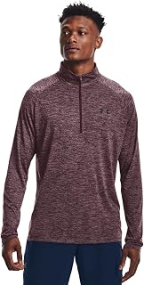 Under Armour Men's Tech 2.0 1/2 Zip-up Long Sleeve T-shirt Sweatshirt, Ash Plum (554) / Black, XL