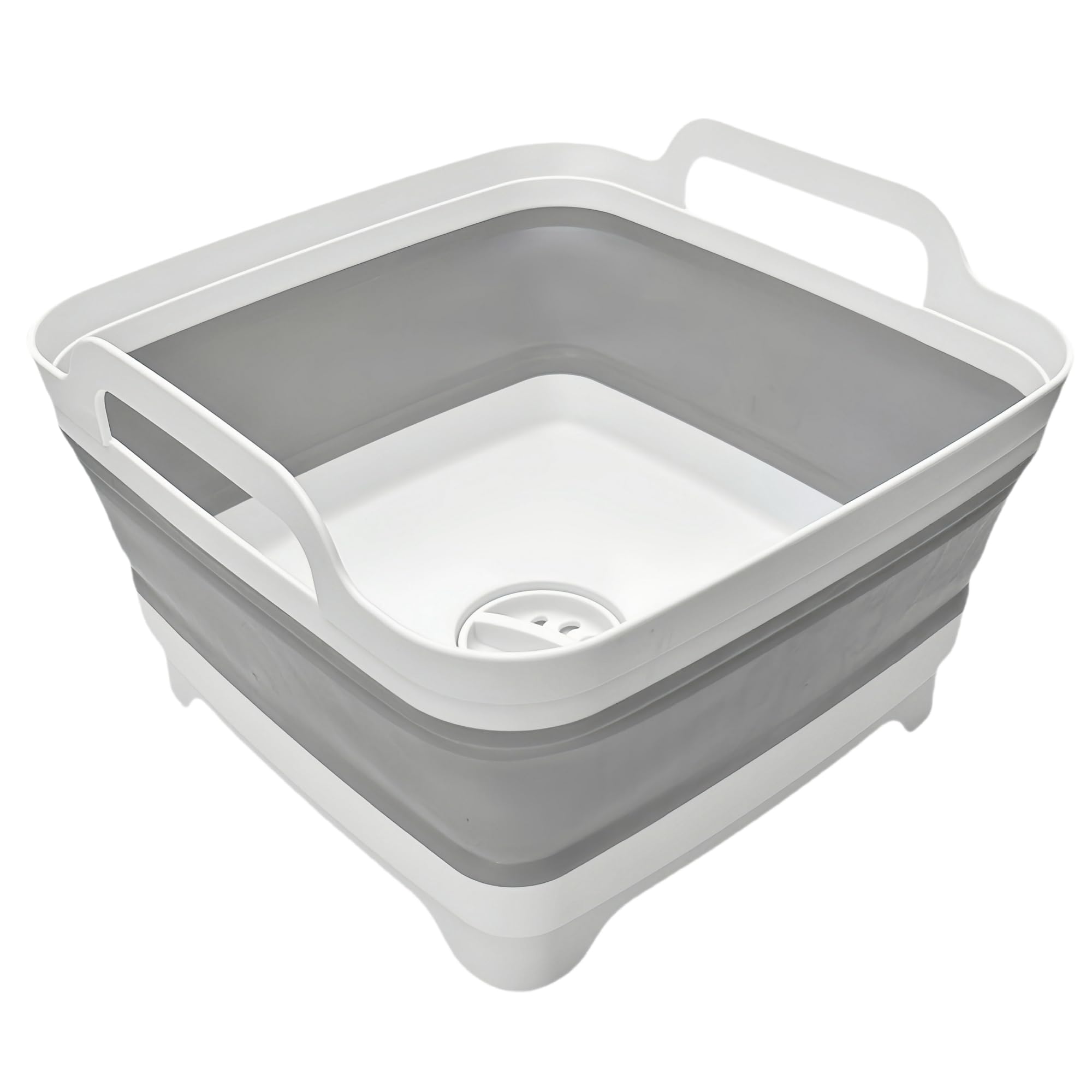 MontNorth Collapsible Wash Basin 9L, Foldable Dish Tub with Drain Plug, Portable