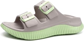 KuaiLu Sandales de récupération pour femme avec soutien confortable de la voûte plantaire, coussin épais réglable pour réduire le stress sur les pieds, les articulations et le dos après l'exercice