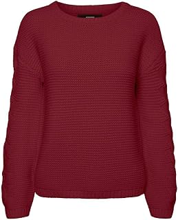 VERO MODA Vmnonamestitch LS Boatneck Blouse Suter Pulver for Women