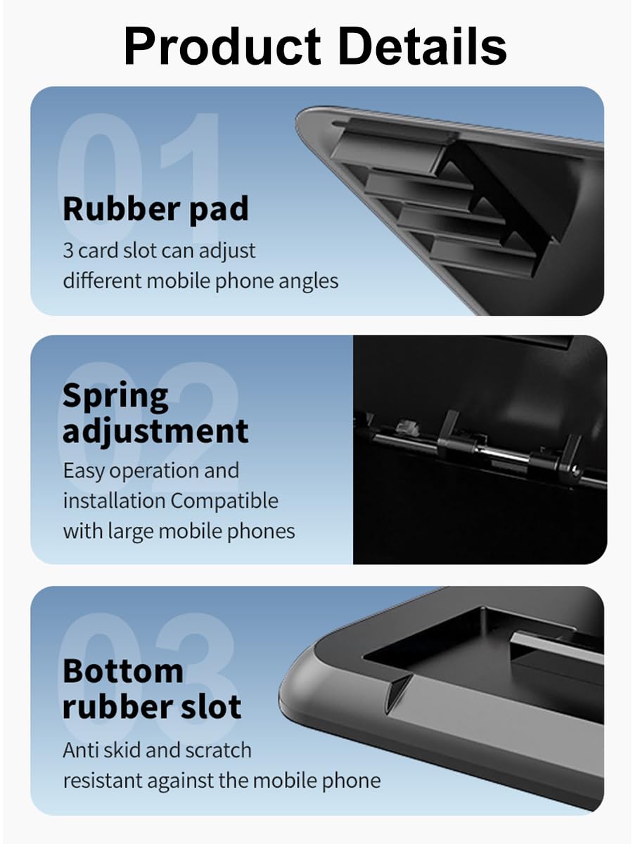 Car Phone Holder with Foldable, Mount Silicone Car Pad Mat for Various Dashboard
