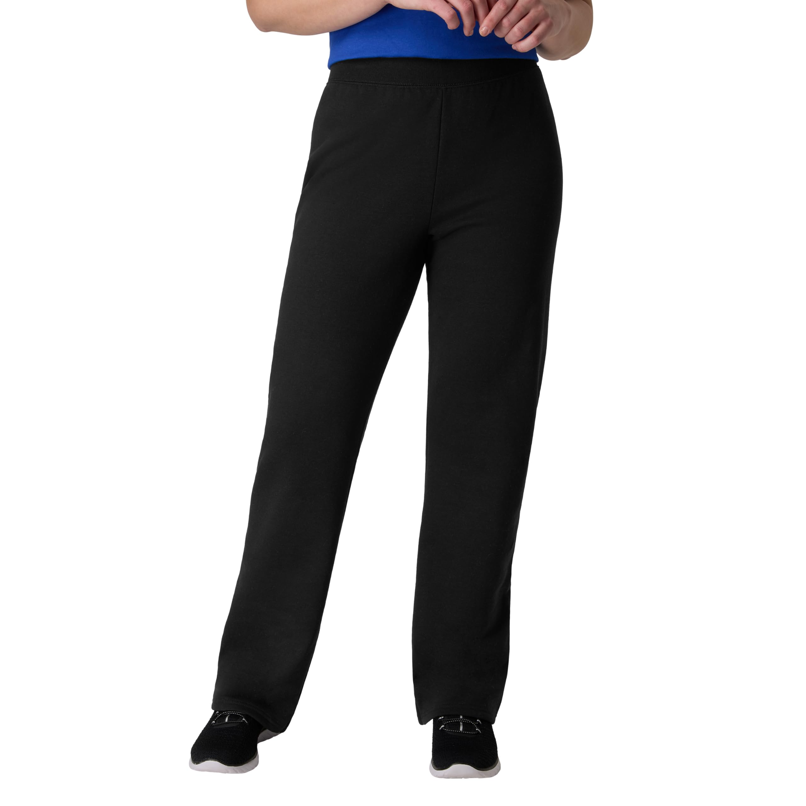 Hanes Women's Sweatpants – EcoSmart Fleece Joggers – Open-Bottom Pocketless Pull
