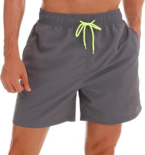 SILKWORLD Men's Swim Trunks Quick Dry Beach Shorts with Pockets
