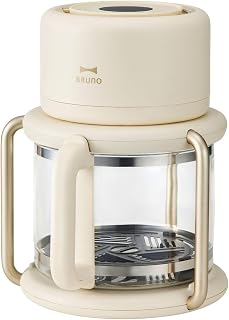 BRUNO BOE122-IV Air Fryer, Glass Air Fryer, Non-Fryer, For Home Use, Oil-free, Tabletop, Home Use, Glass, Temperature Control, Compact, Living Alone, Non-Oil, Healthy, Calorie Off, Oil Reduction, Frying Food, Reheating, Easy Storage, Recipe, Ivory, Recipe Included